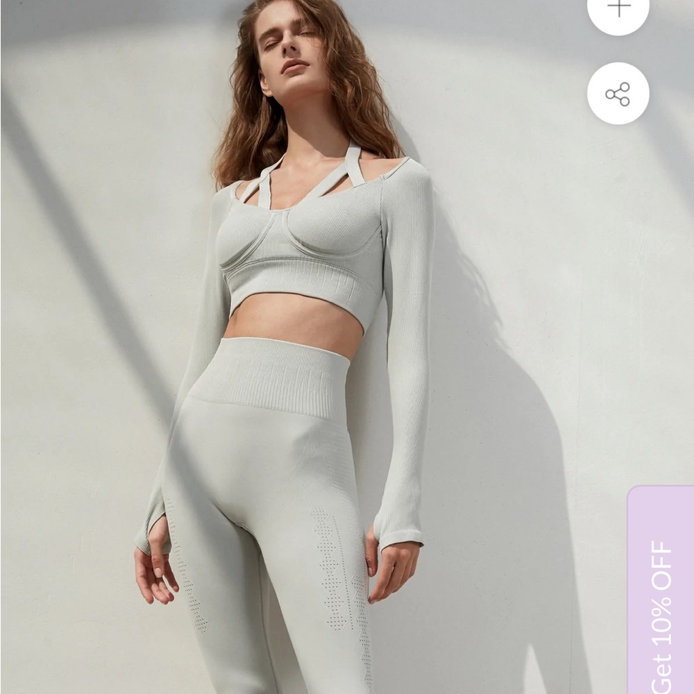 Size Medium WISKll chic and active, active wear set.